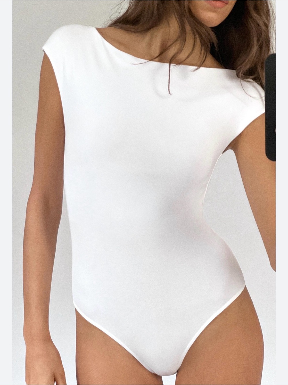 Zara White Sleeveless Bodysuit